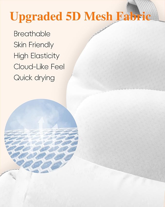 Full Body Bath Pillow for Bathtub, Thick Luxury Bathtub Cushion with Movable Lumbar Support and Laundry Bag, Bathtub Pillows for Head, Neck and Back Support, Bathtub Accessories for Women Spa Gift