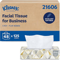 Kleenex Professional Facial Tissue, Bulk (21606), 2-Ply, White, Flat Boxed Format, Designed for Business (125 Tissues/Box, 48 Boxes, 6,000 Sheets/Case)