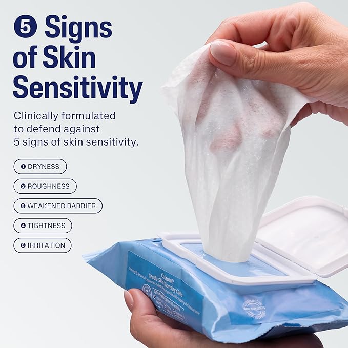Cetaphil Face and Body Wipes, Gentle Skin Cleansing Cloths, 25 Count (Pack of 3), for Dry, Sensitive Skin, Flip Top Closure, Great for the Gym, Travel, in the Car, Hypoallergenic, Fragrance Free