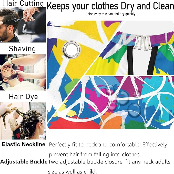 visesunny Professional Barber Cape Polyester Hair Cutting Salon Cape Apron Anti-Static Beard Bib Grooming Apron