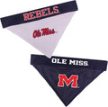 Pets First Collegiate Pet Accessories, Reversible Bandana, Mississippi Ole Miss Rebels, Small/Medium