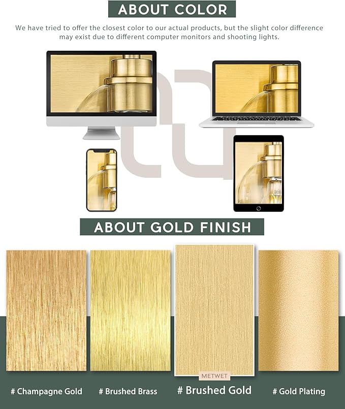4-Light Bathroom Light Fixtures, Brushed Gold Vanity Lights with Flared Beige Fabric Shade, 28 Inch Wall Sconce, Vintage Sconces Wall Lighting for Hallway Bedroom, VL837-BG-B-4
