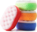 MartiniSPA Italian-Made 4-Pack Bath & Shower Sponge for Face & Body, Exfoliating Sponge for Men & Women, Dual Action Design, Dermatologically Tested – Four Color Variety Pack
