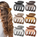 6 Pcs Hair Clips Small Claw Clips for Thin Hair Medium Matte Non-slip Hair Accessories for Women and Girls (Metallic Color)