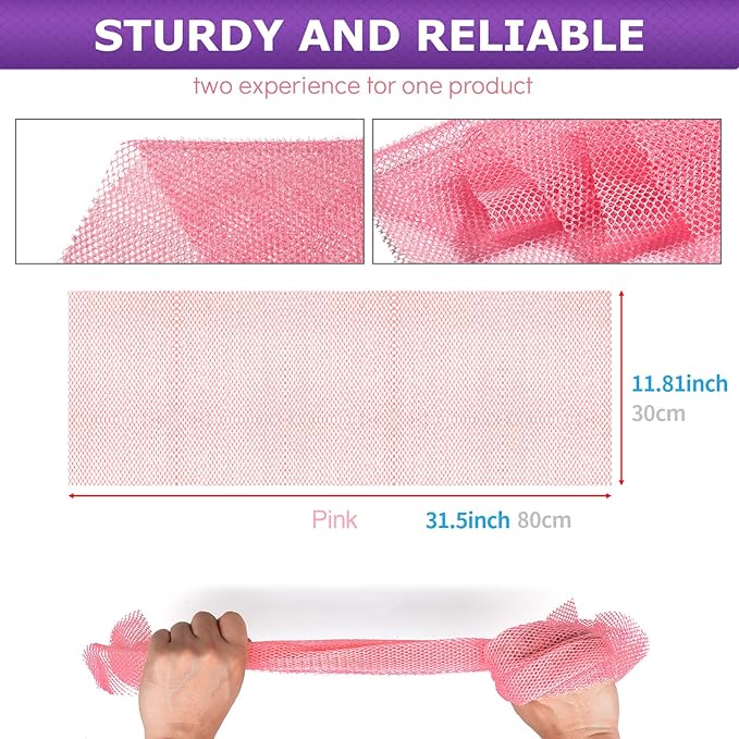 1 Pieces African Bath Sponge African Net Long Net Bath Sponge Enjoy Luxurious Exfoliation, Deep Cleansing, and Silky Smooth Skin Every Day (Pink)