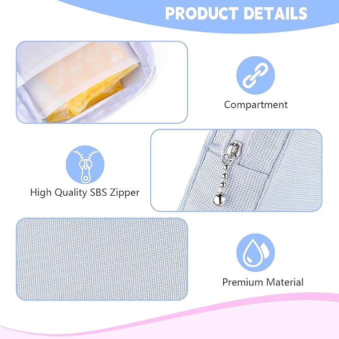 Period Bag for Teen Girls, Canvas Sanitary Napkin Storage Bag with Zipper, Portable Menstrual Pad Bag Tampon Holder for Purse