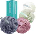 Loofah 4 Pack 75g Extra Large Loofa Set Soft Bath Sponge Thick Body Wash Puffs for Shower Flower