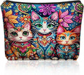Bohemian Cat Mom Makeup Bag Easter Gift: Cute Boho Cats Themed Cosmetic & Toiletry Organizer Pouch For Daughters, Sisters, Friends,Teen Girls & Women.Ideal Gift For Travel, Birthdays.