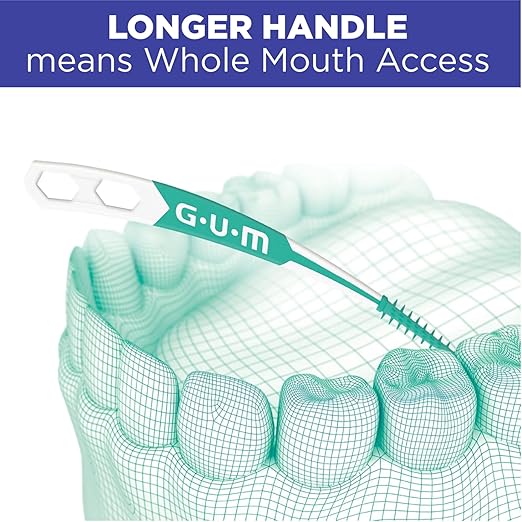 GUM Soft-Picks Advanced, Dental Picks for Teeth Cleaning and Gum Health, Disposable Interdental Brushes with Convenient Carry Case, Dentist Recommended Dental Picks, 90 Count (Pack of 3) 270 Total