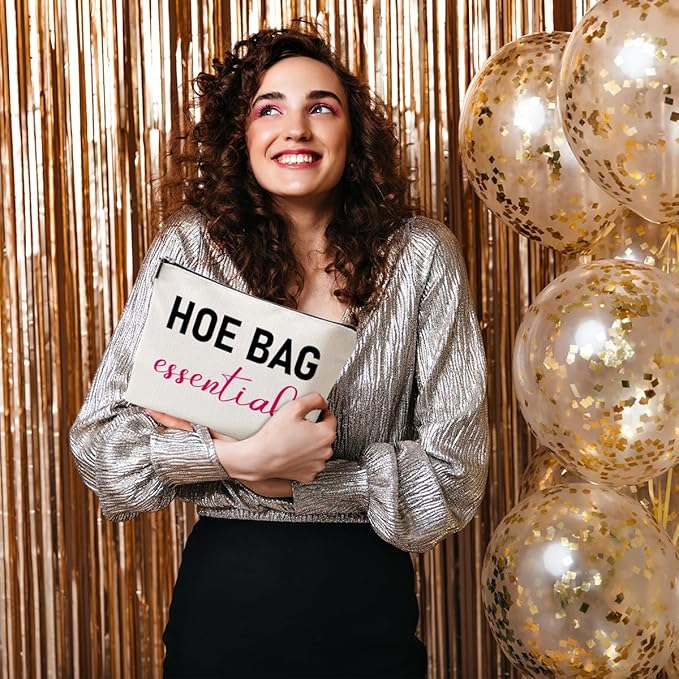 Funny Gifts for Women Friends Hostess Gift Ideas Cool Gifts for Women Girls Ideas Gag Gift Girls Weekend Overnight Fun Makeup Travel Toiletry Bag Large Capacity Canvas Zipper Pouch Cosmetic Bag