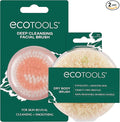 EcoTools Deep Cleansing Facial Brush, Makeup Remover Tool + Dry Brushing Body Brush for Circulation, Cellulite Massage, Dead Skin Removal, Self-Care Gifts, Natural Beige, Synthetic