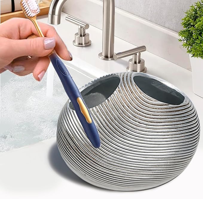 LUANT Bathroom Accessories Set Including Cup, Toothbrush Holders, Soap Dishes and Soap Dispenser, Silver