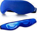 Cooling Gel Eye Mask, Contoured Cold Compress for Eyes, Reusable Cold Eye Mask for Puffy Eyes, Tired Eyes & Eye Strain, Fsa Eligible Items HSA for Eye Care Self Care, Ice Gel, Adjustable Strap (Blue)