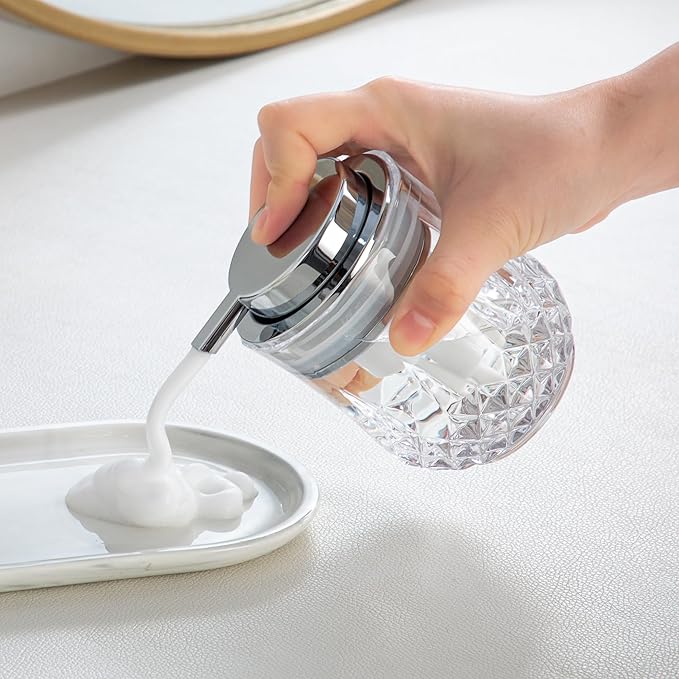 soap Dispenser (Foam-Clear/Silver -1PACK)
