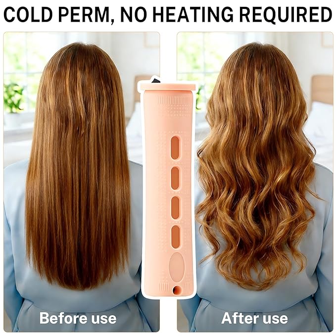 60 Pcs Perm Rods for Long Hair, Cold Wave Perm Rods Set for Women's Long & Short Plastic Curling Rollers for Hair Curling and DIY Hairdressing Styling Tool