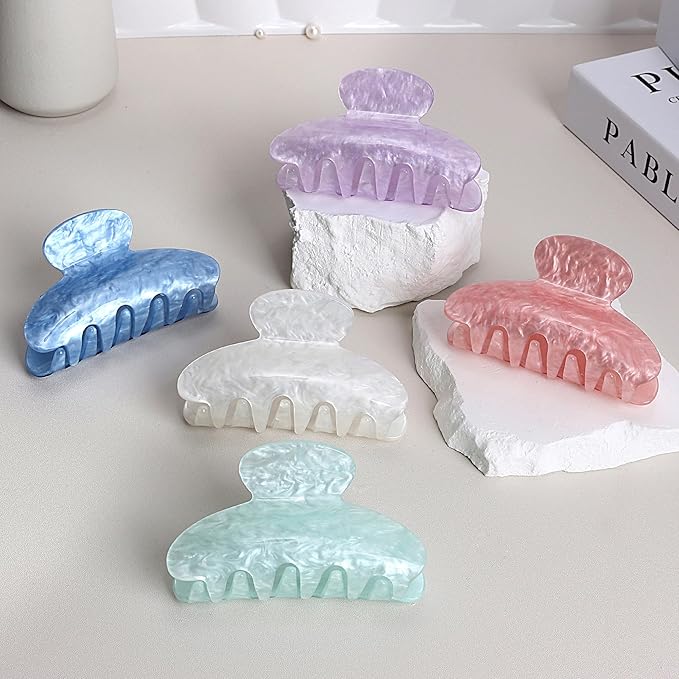 10Pcs Hair Claw Clips Medium Hair Clips for Thick/Thin Hair Strong Hold Non-slip Hair Jaw Clamp Styling Hair Accessories for Women and Girls