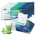 Disposable Body Wipes For Adults 200 Count (5 x 40 Packs) - Premoistened Washcloths For Elderly Bathing Infused With Aloe and Lanolin - Alcohol-Free Adult Wet Wipes, Extra Large 8" x 12" Wash Cloth