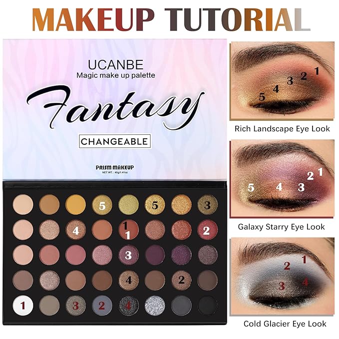 Professional Neutral Smokey Eyeshadow Makeup Palette, Matte Shimmer Metallic Black Grey Dark Goth Eye Shadows for Halloween, Pigmented Warm Smoky Naked Nude Rosy Gold Brown Pallet Daily Make Up Kit