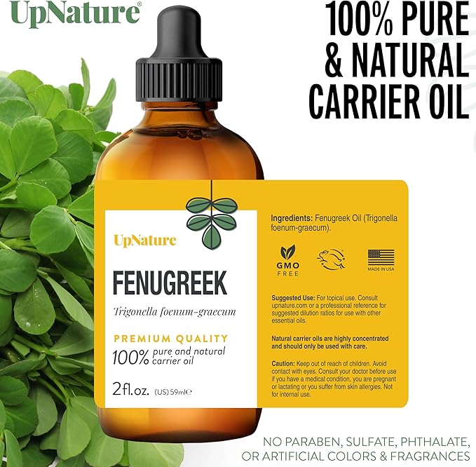 UpNature Fenugreek Oil - 100% Pure Fenugreek Seed Extract Essential Oil, 2oz