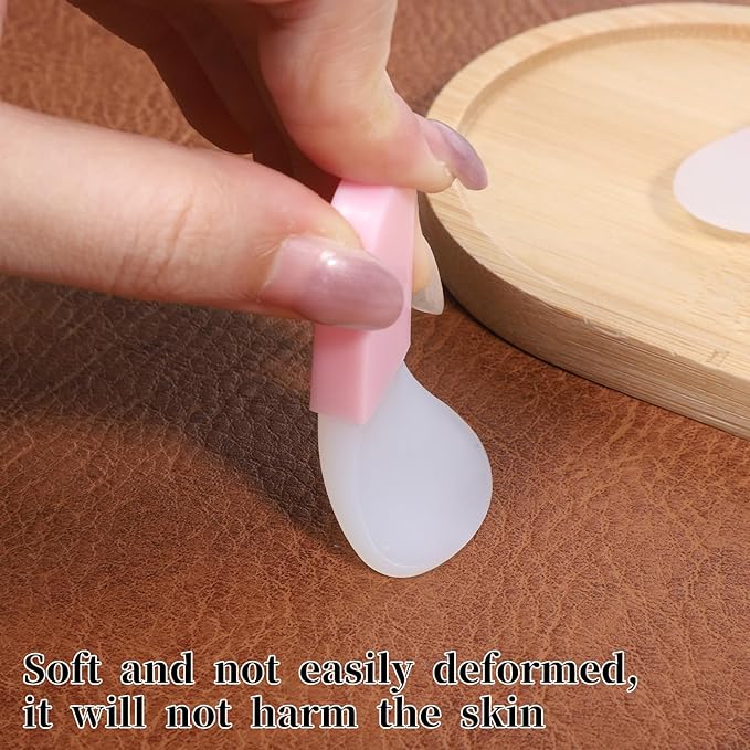 3 Pcs Silicone Face Mask Applicator Face Mask Applicator Brushes Silicone Makeup Brush Mini Makeup Spatula Brush Set Mini Clay Applicators Portable Beauty Tools Set for Cosmetic Masks Eye Cream