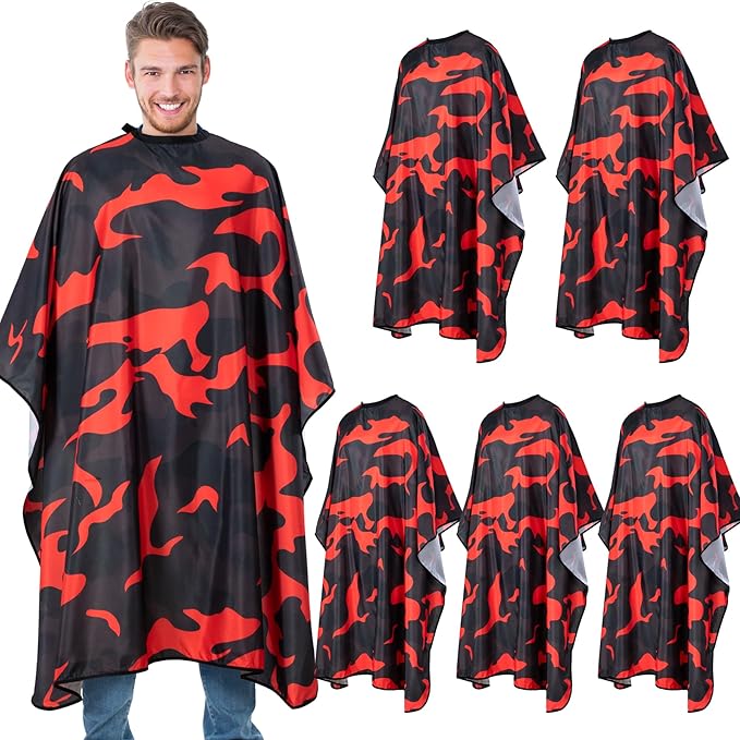 Hair Cutting Kit - Black Hair Cutting Barber Cape Professional Nylon Waterproof Chemical Salon Color Cape for hair stylist, 62" x 54"