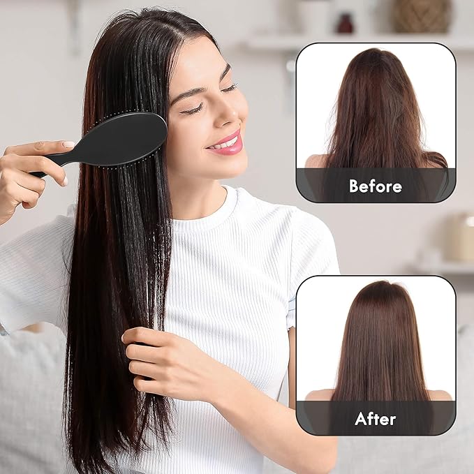 Air Cushion Detangling Hair Brush - 4 Pack Detangler Hairbrush with Ultra Soft Bristles for Effortless Tangle Removal - For Wet Dry Damaged Curly Hair for Women Men Boys Girls Kids - Blue