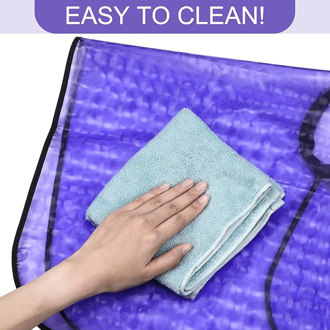 Zhanmai 4 Pcs Hair Color Shampoo Cape for Salons Waterproof Reusable Hair Dye Capes Makeup Salon Apron for Barber(Purple)