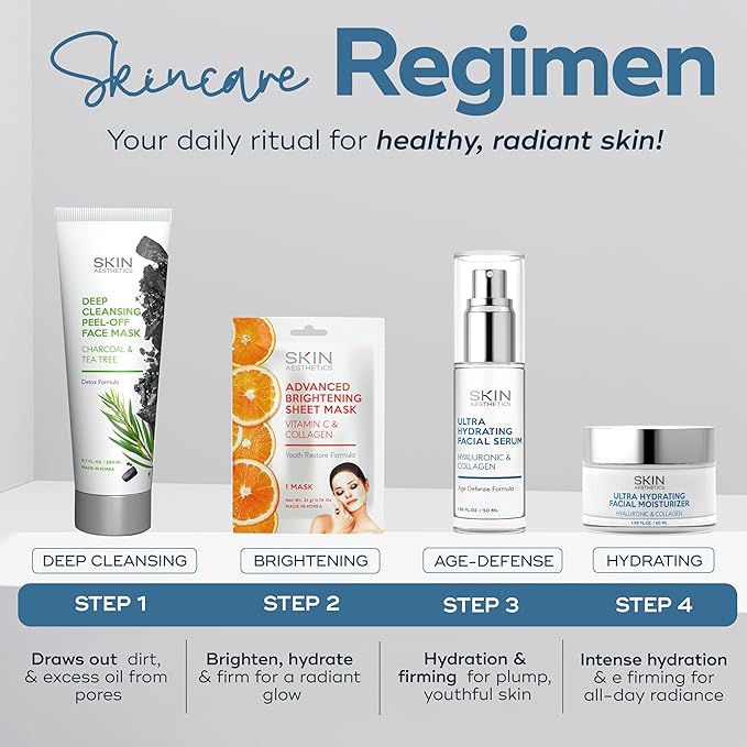 Hyaluronic Acid & Collagen Face Moisturizer - Anti-Aging, Ultra Hydrating, Fine Lines & Wrinkles Treatment - Dermatologist Tested Korean Skincare - Clean Beauty, Cruelty-Free - 1.69 oz