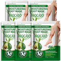 5 Pack Moisturizing Foot Mask,Hydrating Foot Masks for Dry Cracked Feet,Moisturizing Socks Dry Skin Moisturizer for Soft and Smooth Touch Feet,Foot Care Spa Gifts for Women Men Easter Basket Stuffers