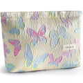 ZLFSRQ Butterfly Makeup Bag for Women Cute Cosmetic Bag Large Colorful Travel Toiletry Bags Embroidery Zipper Makeup Pouch for Purse Aesthetic Skincare Storage Organizer Gift Portable Toiletry Bags