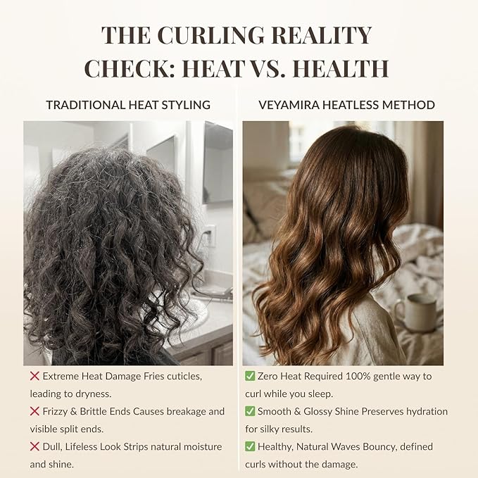 Heatless Curls Overnight, Velvet Hair Curler for Long Hair, No Heat Curling Rod Headband to Sleep In, Soft Rollers Set(Pink)