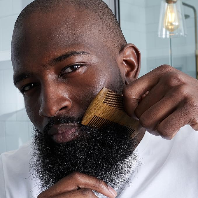 Cremo Beard Accessories, Dual-Sided Beard Comb Made from Verawood - Shape, Style And Groom Any Length Facial Hair