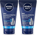 Nivea Men Maximum Hydration Moisturizing Face Wash with Aloe Vera, 5 Fl Oz Tube (Pack of 2)