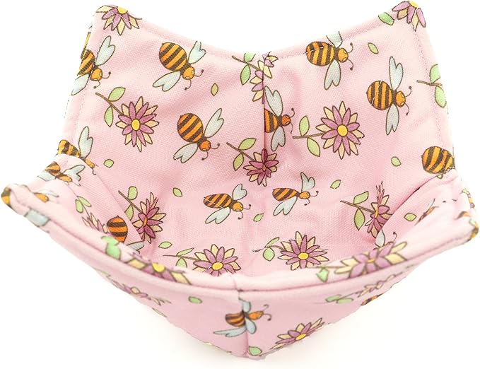 Cotton Microwavable Bowl Cozy, Microwave-Safe Hot Bowl Holders, Soup Bowl Cozy Bowl Hot Pads (E)