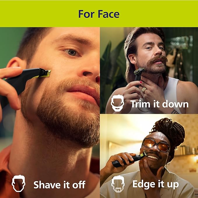 Philips Norelco OneBlade Pro Face+Body Travel Kit Bundle - Philips Norelco OneBlade Pro 360 Face+Body Hybrid Electric Trimmer/Shaver, QP6542/70 +Travel Case, QP401/90