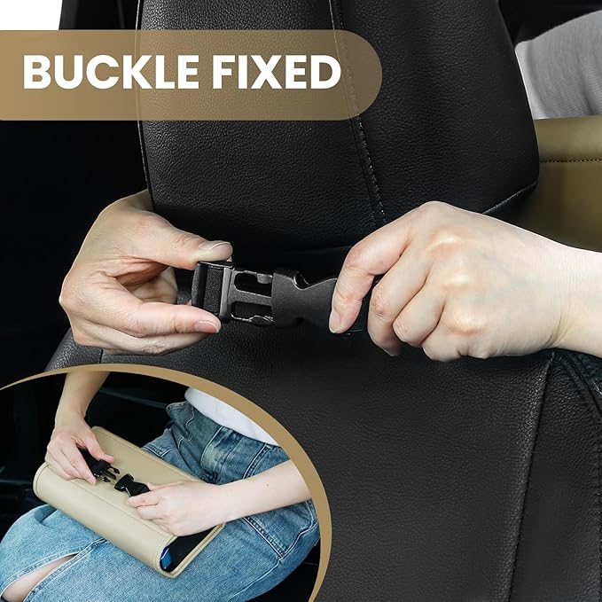 Car Tissue Holder, WHHMK Tissue Box Cover Keep Car Tidy,PU Leather Backseat Napkin Rectangle Organizer,Extra Large Tissue Box Storage in Car Fits for 100-150 Regular Size Tissues,Black(2Packs)