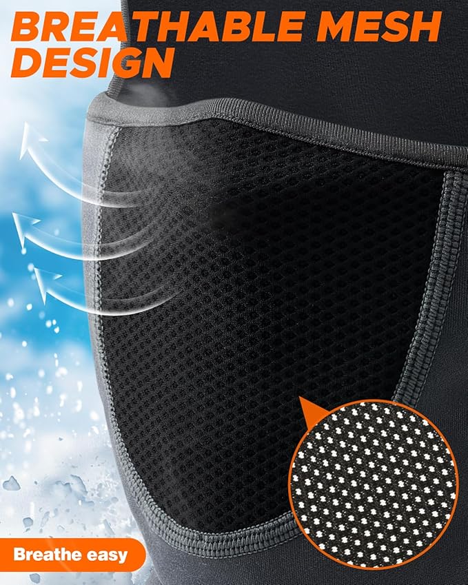 Balaclava Face Ski Mask with Movable Deisgn for Men Women-Fleece Winter Face Covering for Cold Weather Skiing Outdoor Work