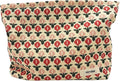 GUTGNK Corduroy Ladies Cosmetic Bag, Large Capacity Canvas Cosmetic Bag Travel Toiletry Bag Accessories Organizer, Little Red Flower