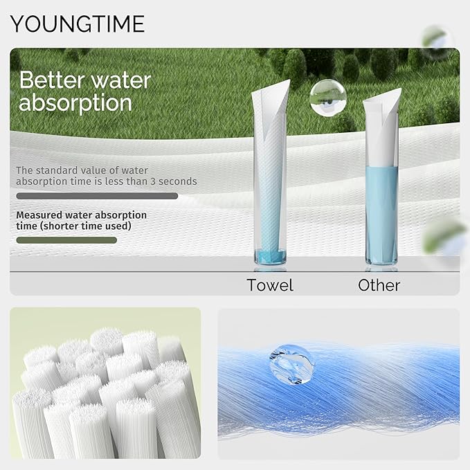 YOUNGTIME Disposable Compressed Bath Towel for Travel,27.5 * 40 Large Bath Towel Travel Towel Reusable for Hotel,Disposable Cotton Bath Towels Tablets,9 Pack