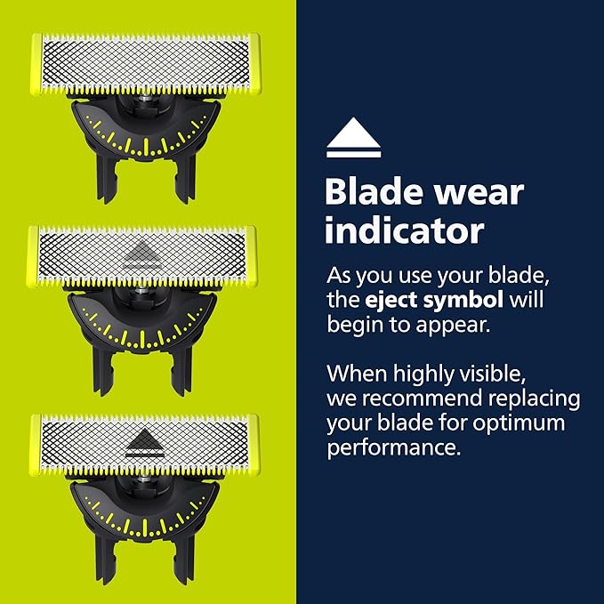 Philips Norelco OneBlade 360 Blades, Genuine Replacement Blades for OneBlade Electric Shaver and Trimmer, Durable Stainless Steel, Trim, Edge and Shave, 3 Pack, QP430/80