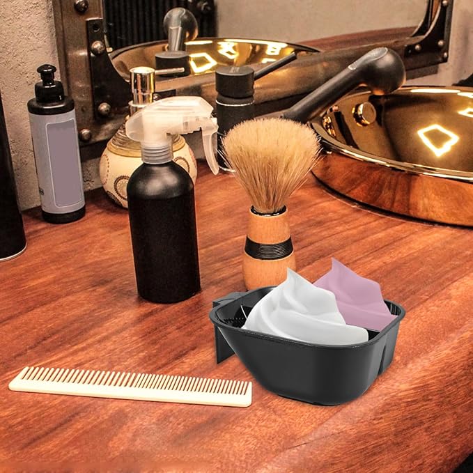 Double Compartment Hair Mixing Bowl 2.56 Inch Plastic Hair Dye Bowl for Salon and Home Use Stackable Color Mixing Tool for Tinting and Dye Application