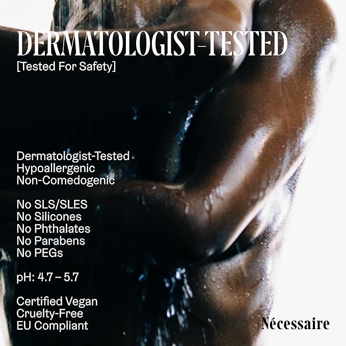 Nécessaire The Body Wash Hinoki - Multi-Oil Shower Gel Body Wash for Women + Men. Non-Comedogenic + Hypoallergenic for Sensitive Skin with Niacinamide. 8.4 fl oz.
