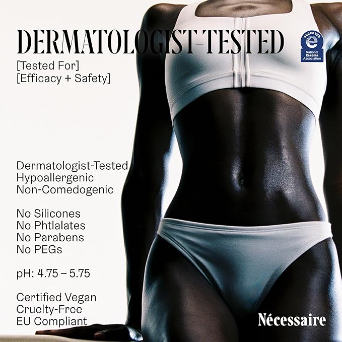 Nécessaire The Body Lotion - Fragrance-Free - Multi-Peptide Moisturizer - Firming Body Lotion for Women + Men. 2.5% Niacinamide. Non-Comedogenic + Hypoallergenic for Sensitive Skin – 450ml/15.2 fl oz