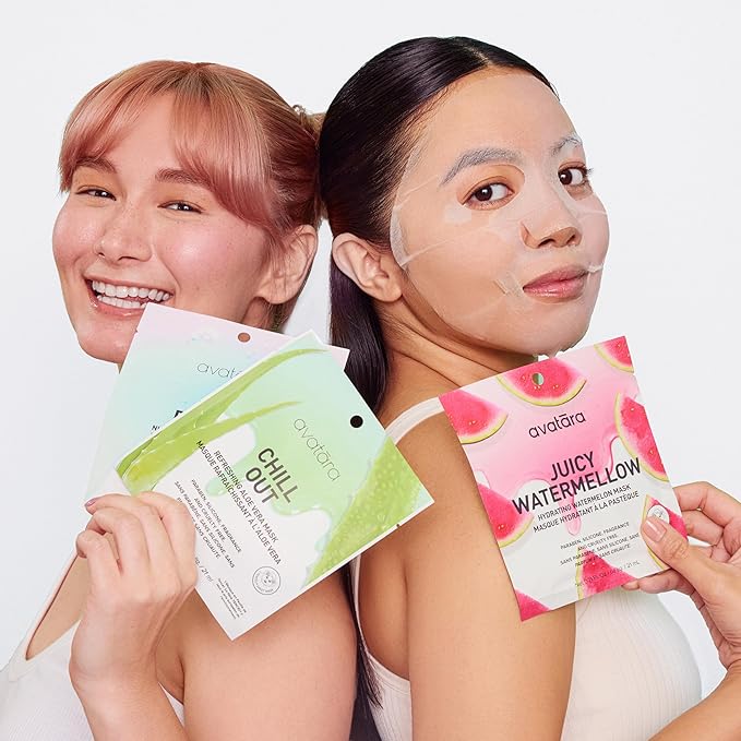 Avatara All-Stars 8-Pack Facial Sheet Mask Variety Pack | Clean K-Beauty Set for Dry, Sensitive, Uneven Skin | Gentle Moisture | Fragrance-Free, Paraben-Free & Cruelty-Free Korean Masks