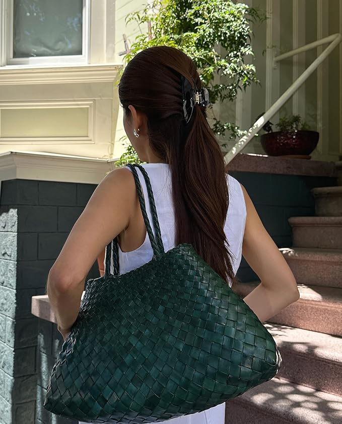 Luxury Black Claw Clip for Women | Our Acetate Black Hair Clip Feels Light, Looks Smooth and is Easy to Wear | Use for easy Half Ups with No Snagging and a Secure Grip in a Large Four Inch Size
