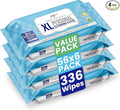 XL Adult Wipes – (4 Packs x 56 Wipes = 224 Wipes) High Traction, Uber Thick & Extra Large Wash Cloths | Disposable Incontinence Wipes with Aloe for Elderly Care & Hygiene