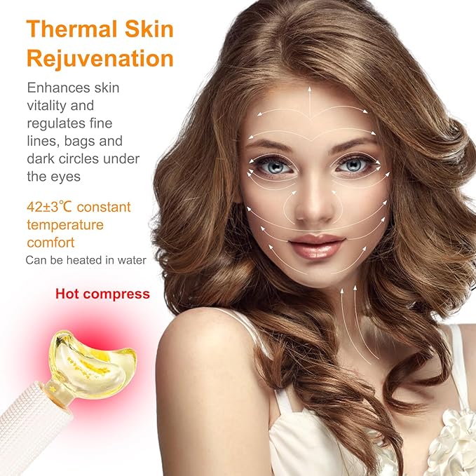 Ice Globes for Facials, Cooling Face Massage Roller with Crescent Glitter Design, Professional Beauty Tool for Salons Home Face Neck Under Eye Care