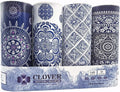 CLOVER Round Tube Facial Tissues & Car Tissues - Travel Tissues in Compact Cylinder for Cup Holder, Office, Bedroom, Vanity (Lition, 3-Ply, Pack of 4)