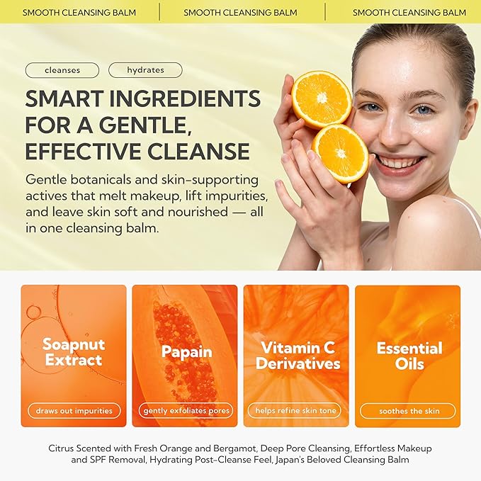 PERFECT ONE FOCUS Smooth Cleansing Balm Makeup Remover – Makeup cleansing balm that melts away makeup and impurities while moisturizing – Gentle Face Wash Balm - Great for Travel, 2.64oz(75g)