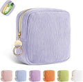 Period Bag for Teen Girls, Corduroy Sanitary Napkin Storage Bag, Menstrual Pad Pouches Tampon Holder for Purse